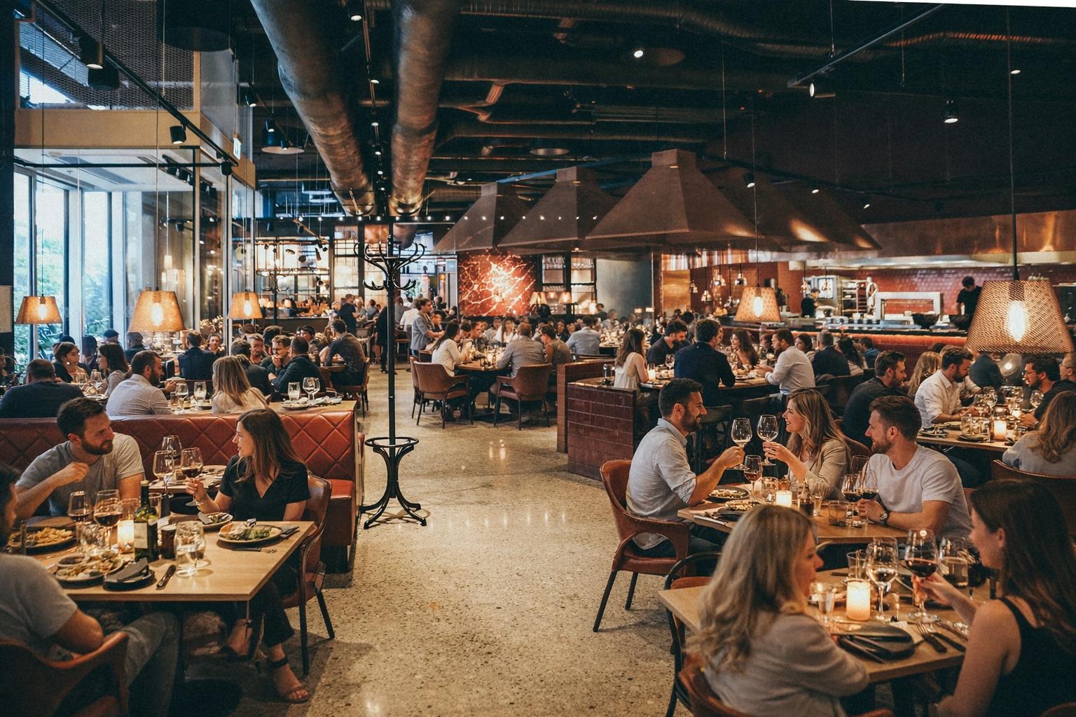 Belebtes Restaurant voller Menschen